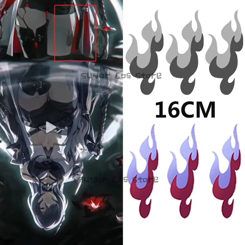 Game Honkai Star Rail Red Acheron Cosplay Tattoo Stickers Acheron Waterproof Durable Tattoo Temporary Halloween Body Tatouage 1
