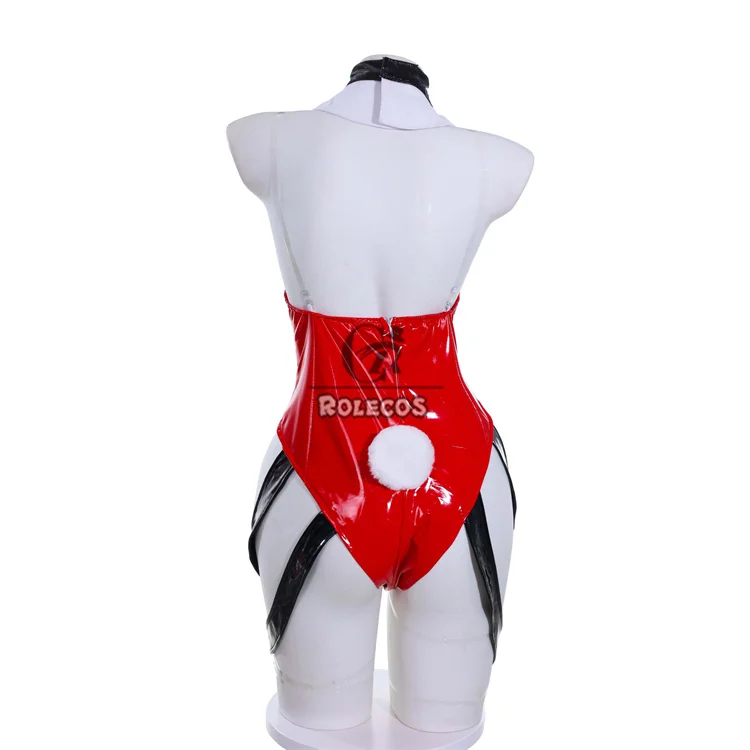 ROLECOS EVA Asuka Langley Soryu Cosplay Costume Asuka Langley Soryu Sexy Bunny Jumpsuit Leather Halloween Outfits Women Party 3