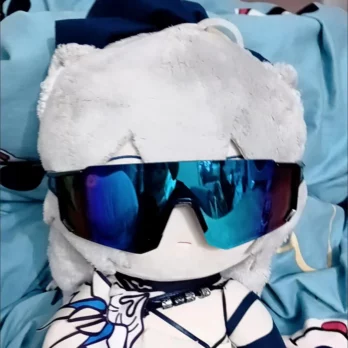 Honkai: Star Rail Silver Wolf Game Cosplay Glasses Unisex Outdoor Punk Sunglasses Travel Anteojos Blue Eyewear Accessories 2