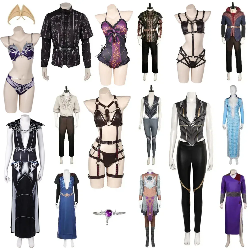 Baldurs Cos Gate 3 Shadowheart Gala Astarion Mizora Wavemothes Astarion Cosplay Costume Adult Men Women Halloween Carnival Suit 1