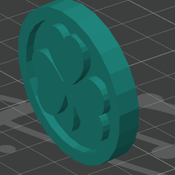 Einzelne Cosplay Leprechaun Münze 3D gedruckt, 3,9cm x 3,9cm, personalisierbar 3