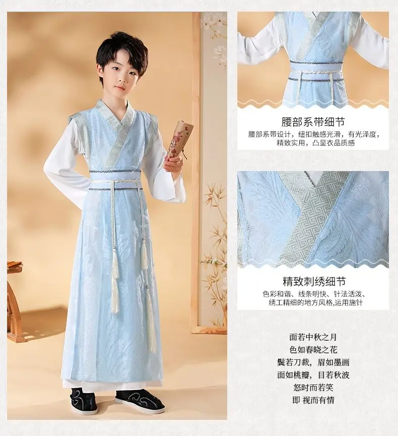 Boys' Hanfu Summer Clothing Boys' Chinese Style Children's Clothing Children's Ancient Clothing Hanfu 29