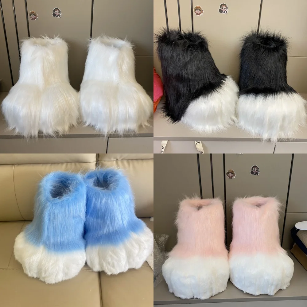 Doll Beast Shoes Furry Cosplay Claw Plush Shoes Comiket Kig Fursuit Kigurumi Cosplay Animal Feet Costume 1