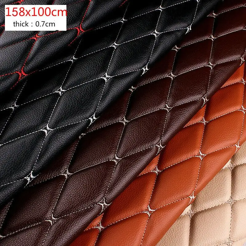 100*158cm Artificial PU Leather Fabric For Upholstery Furniture Car Floor Mat Background Wall Sliding Door Decor Faux Leather 1