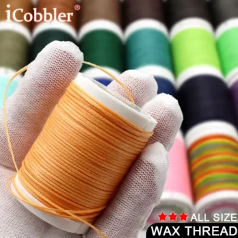 0.35-0.8mm Round Waxed Thread Polyester Cord Wax Coated Strings for Braided Bracelets DIY Accessories or Leather Craft Sewing 3