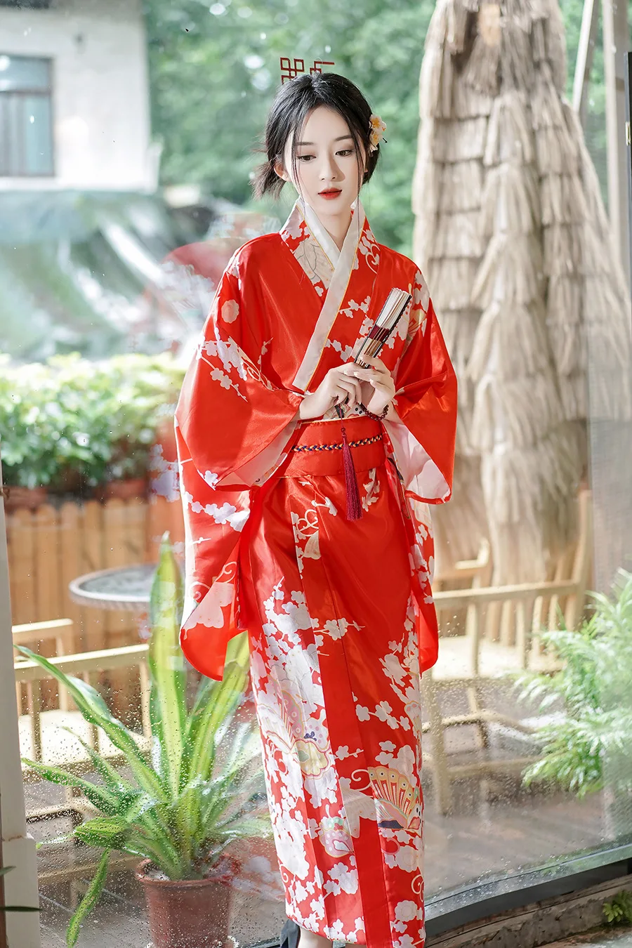 New Women Japanese Traditional Yukata Kimono With Obi Vintage Evening Dress Geisha Kimono Women's Stage Show Cosplay Costume 6