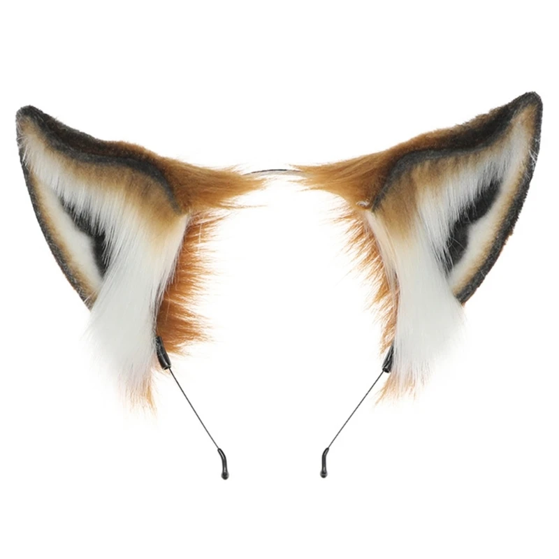 Furry Ear Anime Cosplays Hair Accessory Animal Ears Charming Foxes Headband Cute Plush Headdress for Costume Party 1