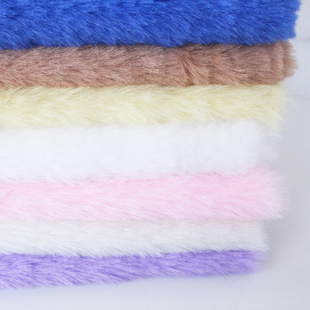 7MM Plush Fabric Fabric Pure color Solf Atrtificial Rabbit Fur Doll Clothing Pillow DIY Decoration material 1