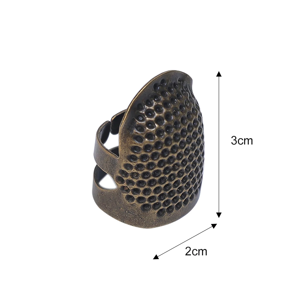 Adjustable Sewing Thimble Retro Sewing Finger Protection Cover Needle Thimble Ring Handmade DIY Craft Embroidery Sewing Tools 12