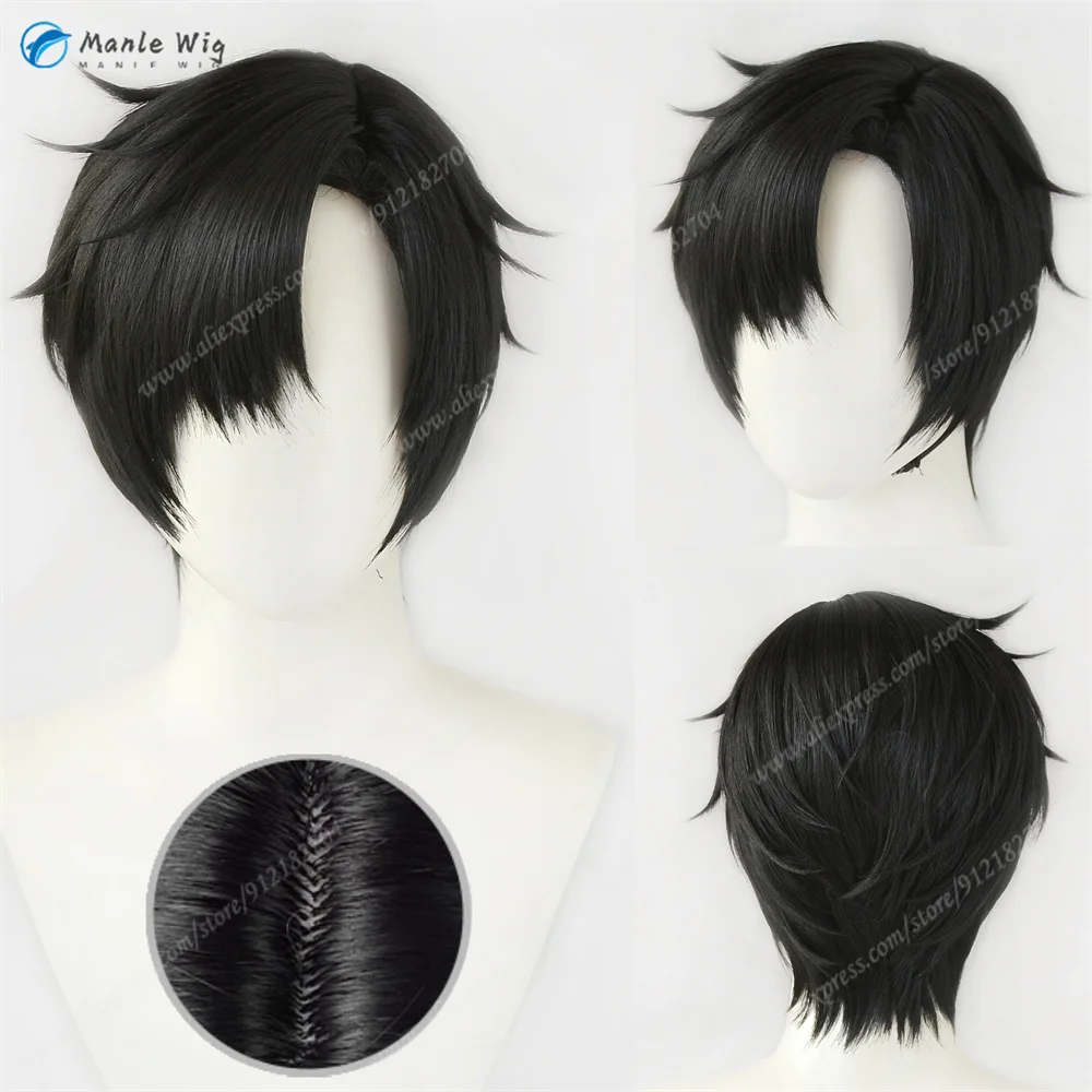 Ivan Cosplay Wig zelda cosplay Black Short Wigs Cosplay Anime Wigs Quality Heat Resistant Synthetic Hair Halloween + Free Wig Cap 1