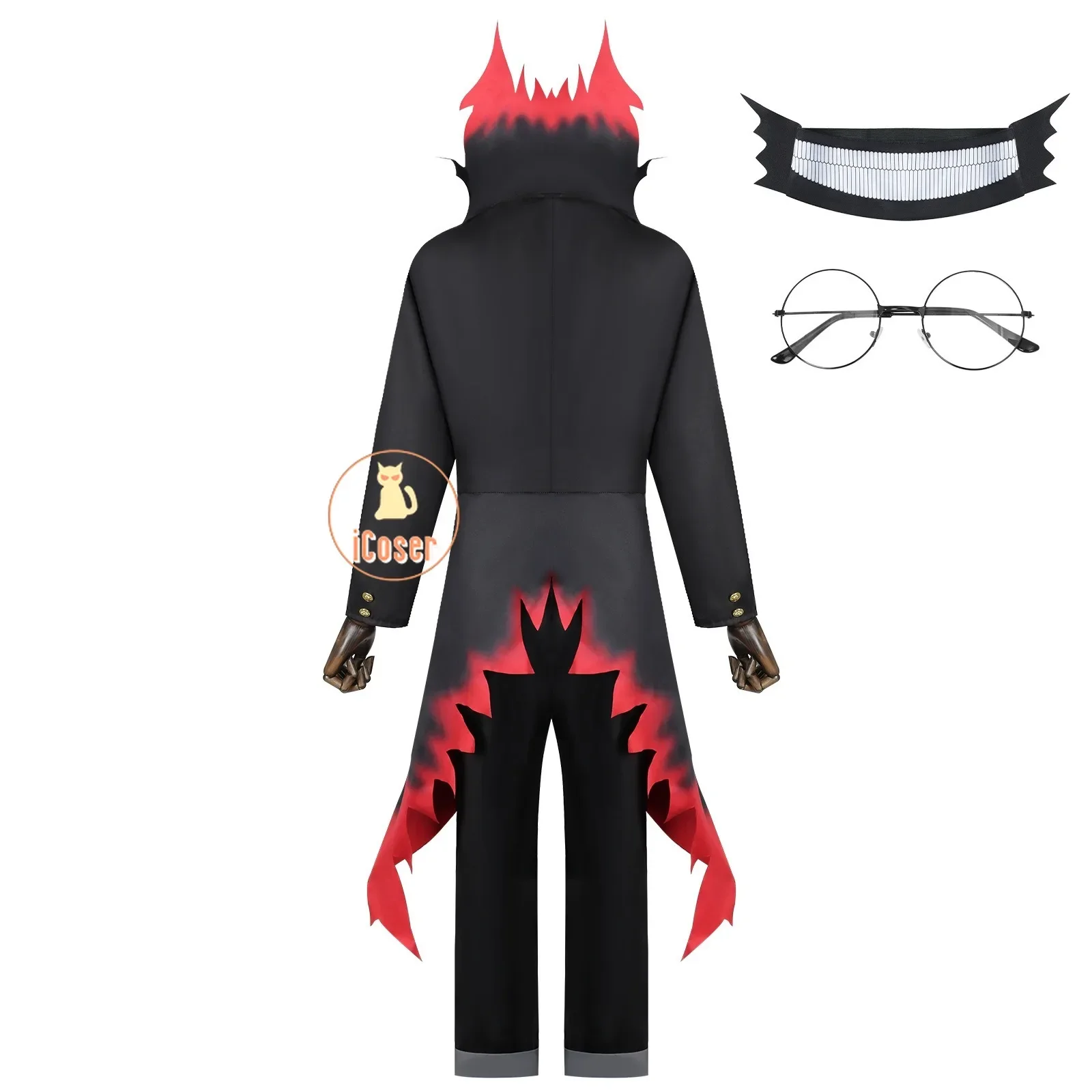 Anime Dandadan Ken Takakura Okarun Cosplay Kostüm Wig Mask Brille Uniform Mantel Set Halloween Party für Männer Frauen Requisiten 2 Anime Dandadan Ken Takakura Okarun Cosplay Costume Wig Mask Glasses Uniform Coat Set Halloween Party for Women Men Props iCoser 2