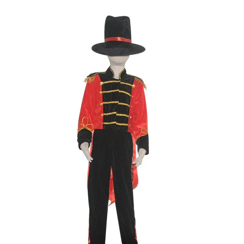 Halloween Costume Deluxe Child Ringmaster Medieval Cosplay Jacket Costume Magician Circus for Boys Kids Lion Tamer Book Week 1