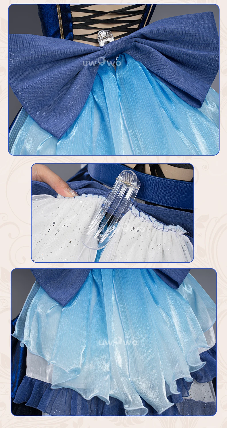 Genshin Impact Fanart Furina Focalors Hydro Archon Maid Cosplay Kostüm 15