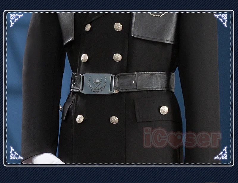 Love and Deepspace Zayne Cosplay Kostüm Wig Uniform Trench Black Suit Jacket Glasses Halloween Party für Frauen Männer Requisiten 7