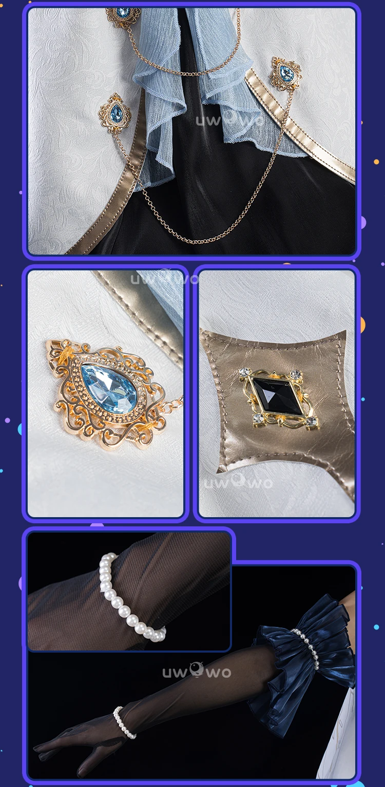 Furina Cosplay Kostüm Genshin Impact Halloween Kleid 12