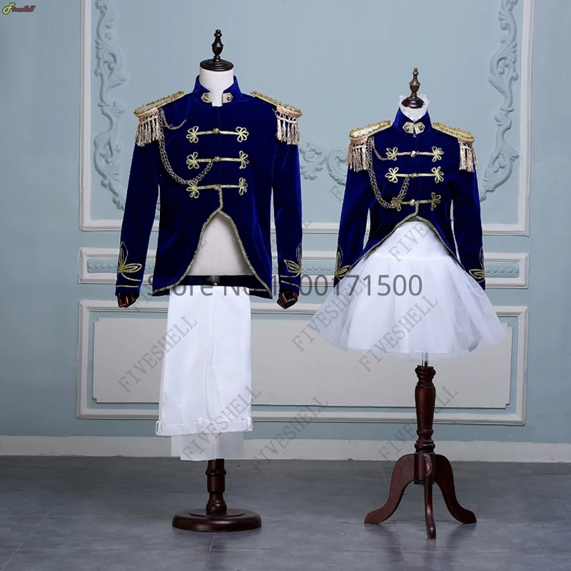 Victoria Prince Captian Sailor Costume Child Adult Military Blazer Suits Outfit Halloween King Prince Renaissance Medieval Coat 1