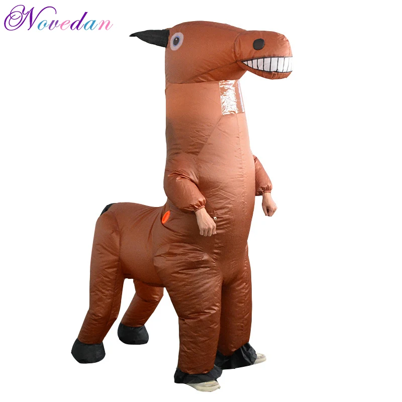 Inflatable Horse Costumes Funny Dolls Halloween Party Performance Carnival Inflatable Costumes for Adult Woman Man 1