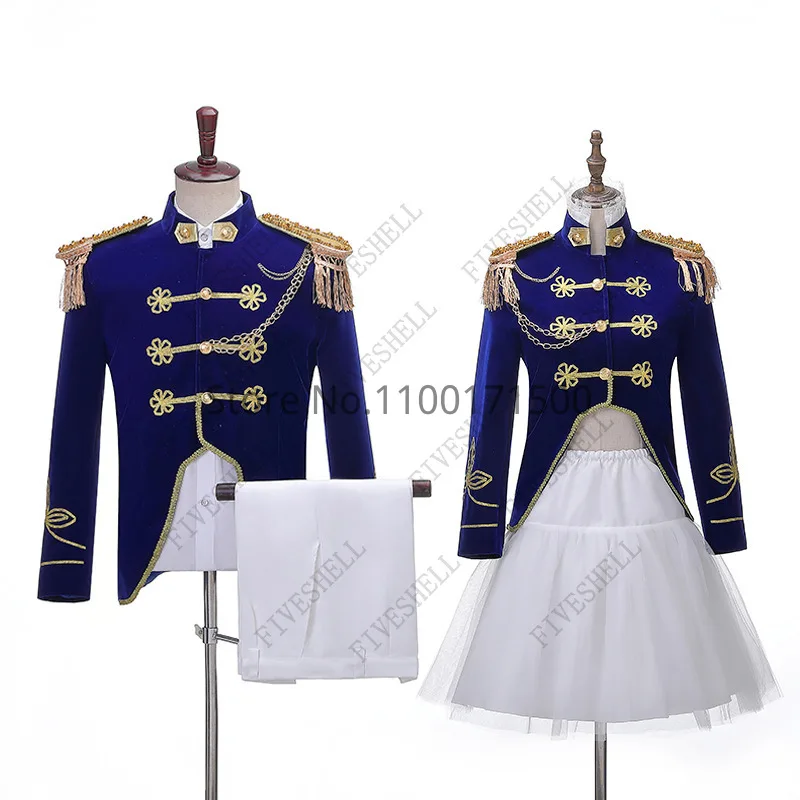 Königlicher Prinz Kapitän Matrose Kostüm Mittelalterliches Outfit Halloween Coat 5