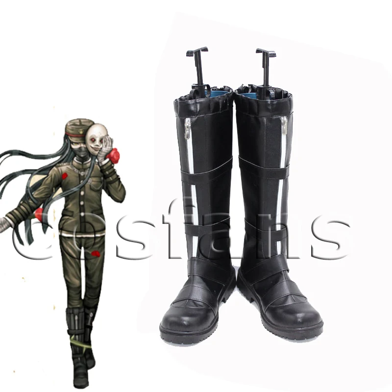 Anime Danganronpa V3: Killing Harmony Korekiyo Shinguji Boots Cosplay Costume School Uniform Korekiyo Shinguji Cosplay Wig Hair 1