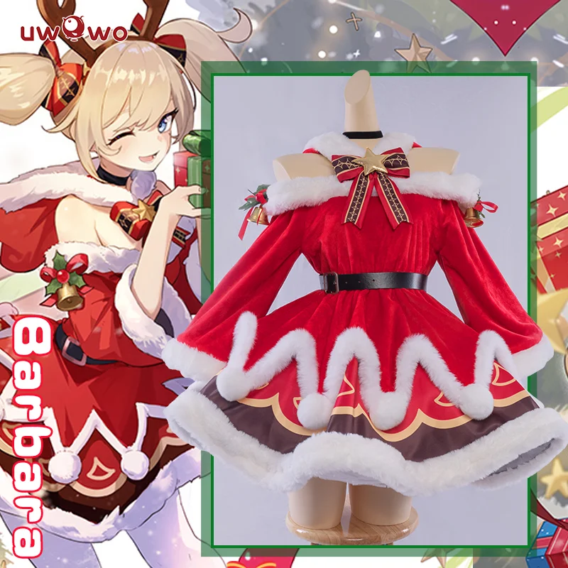 IN STOCK UWOWO Barbara Cosplay Genshin Impact Fanart Cosplay Game Halloween Christmas New Year Women Outfits 1