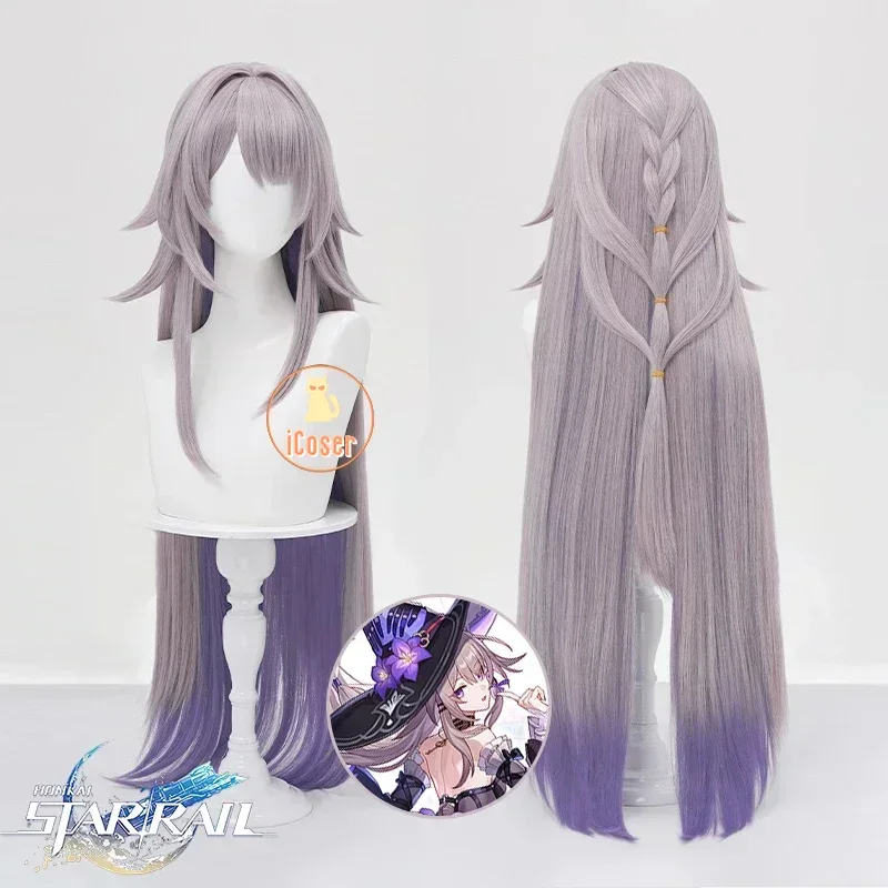 Honkai Star Rail The Herta Cosplay Wig Light Purple Long Hair New Skin Herta Space Station Halloween Party for Women Girls Props 1