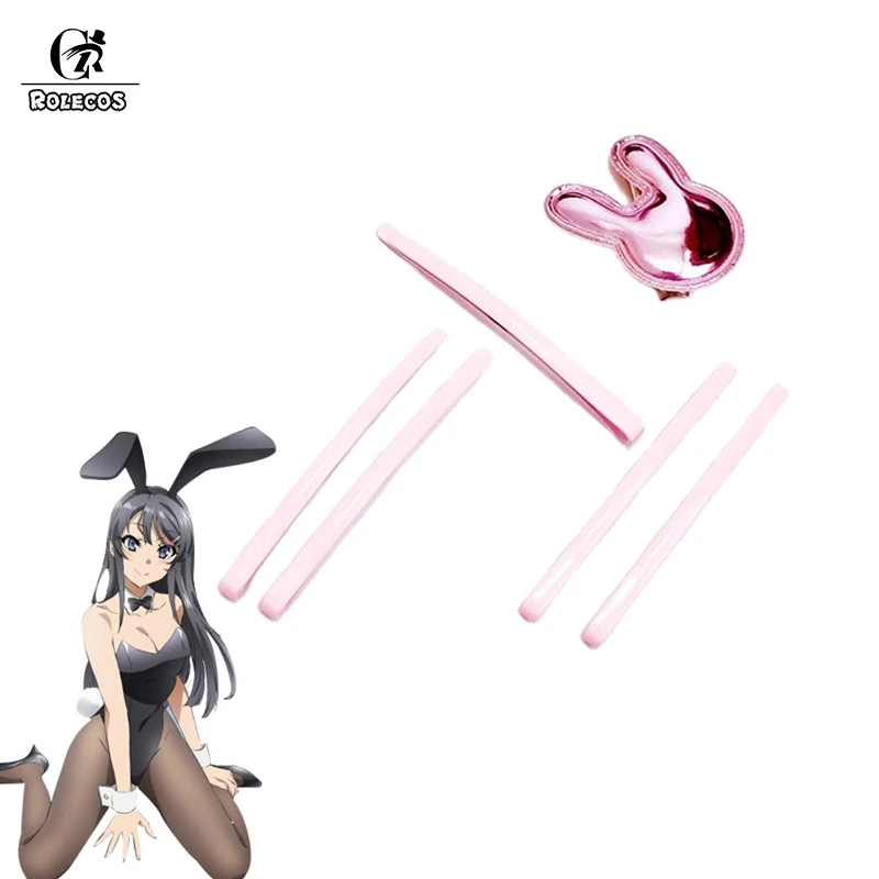 ROLECOS Mai Sakurajima Cosplay Hairpin Anime Seishun Buta Yarou wa Bunny Girl Senpai no Yume wo Minai Cosplay Accccessories 1