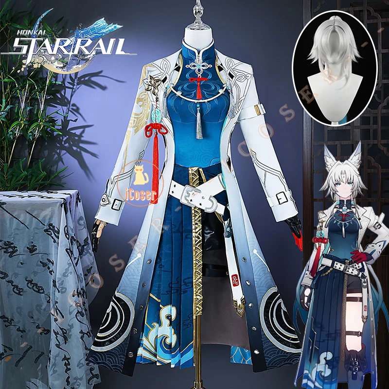 Honkai Star Rail Feixiao Cosplay Costume Wig Uniform Headwear The Xianzhou Yaoqing Halloween Party for Women Men Accessory Props 1