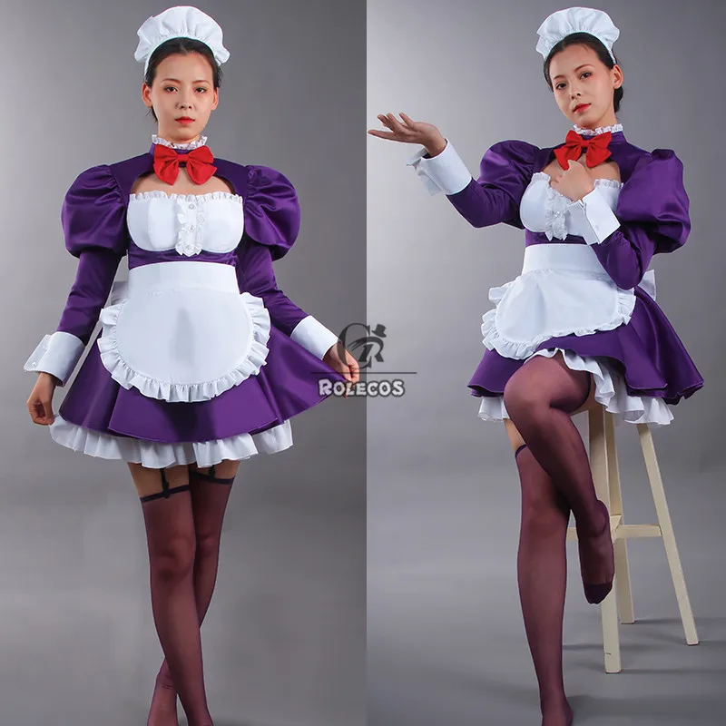 ROLECOS Maid-fuku Kamen Cosplay Costume High-Rise Invasion Tenkuu Shinpan Women Maid Outfits Halloween 4