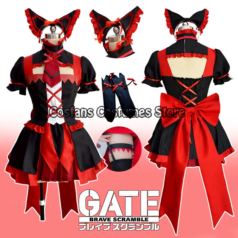 GATE Rory Mercury Fancy Dress Short Sleeve Tops Skirt Uniform Outfit Anime Cosplay Costumes Halloween Carnival Dress Custom Made 1