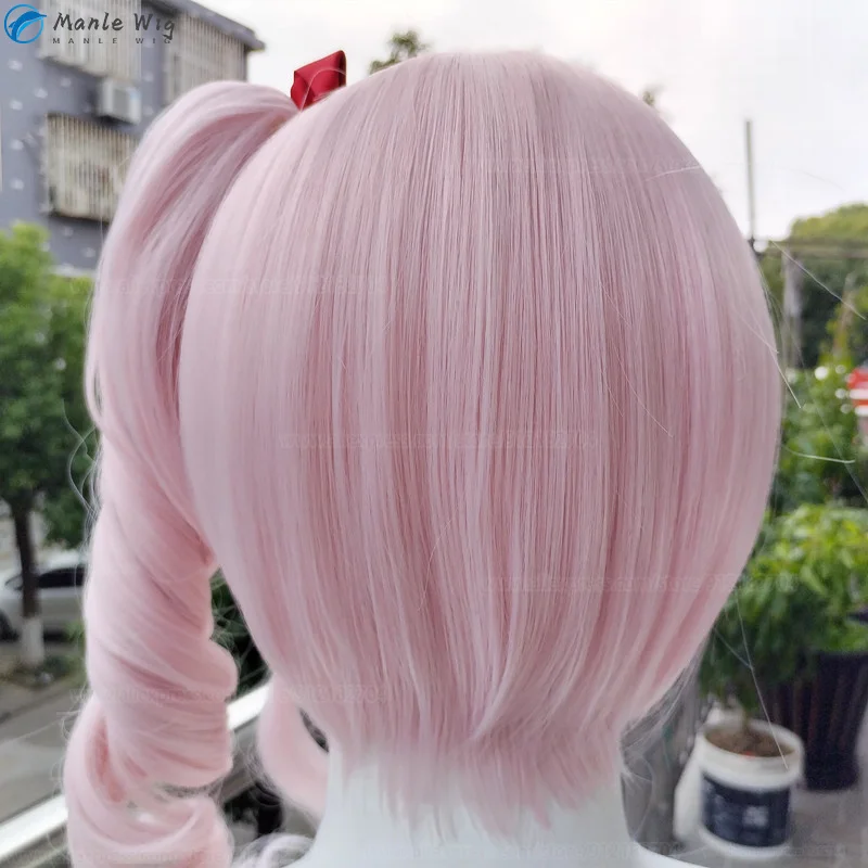 Akiyama Mizuki Cosplay Perücke Anime Lang 45cm Hellrosa Lockige Hitzebeständige Synthetische Perücke + Perückenkappe 21 Akiyama Mizuki Cosplay Perücke Anime Lang 45cm Hellrosa Lockige Hitzebeständige Synthetische Perücke + Perückenkappe 10