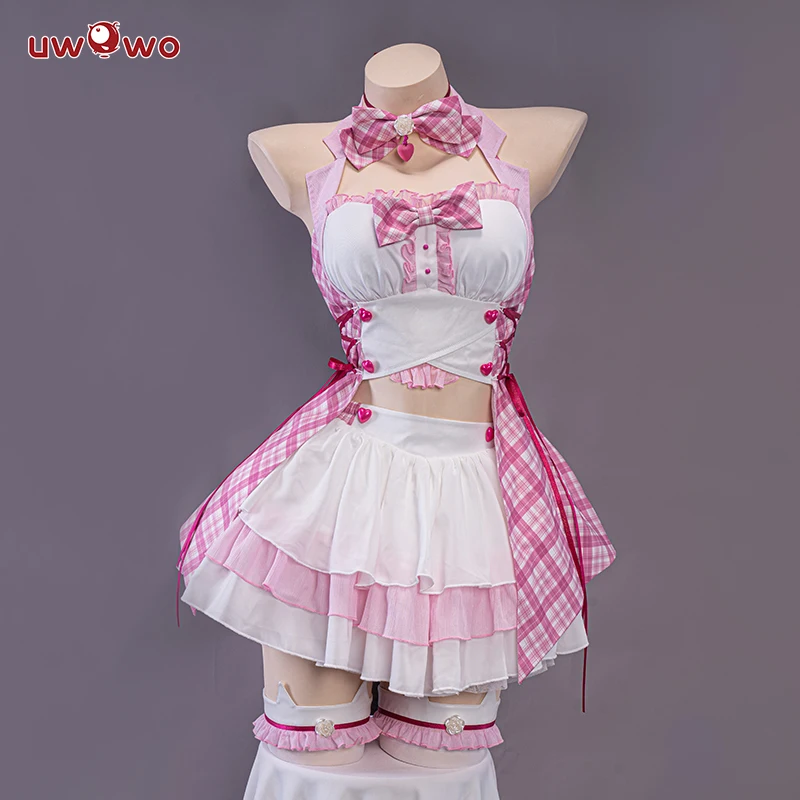 UWOWO Chocola Cosplay Halloween Costume New Idol Catgirl Maid Costume Dress Chocolaa/Vanillaa Theatrical Costume 1