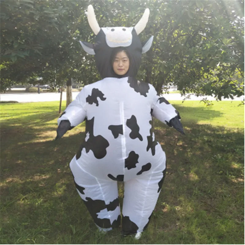 Inflatable Cow Costume For Women Adult Unisex Anime Fancy Dress Animal Milk Cattle Carnival Party Christmas Halloween Purim 1