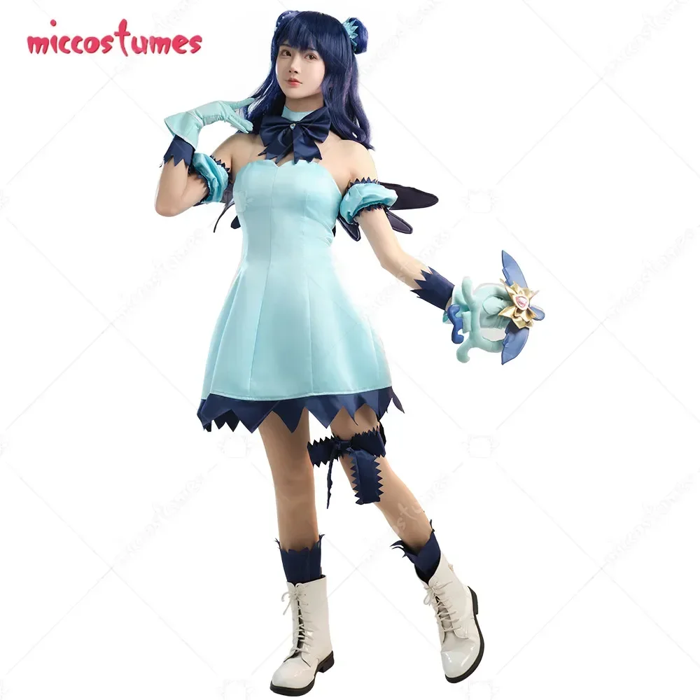 Miccostumes Women's Kawaii Cat Cosplay Costume Mew Mint Dress Set for Women Halloween Cosplay Costume 1