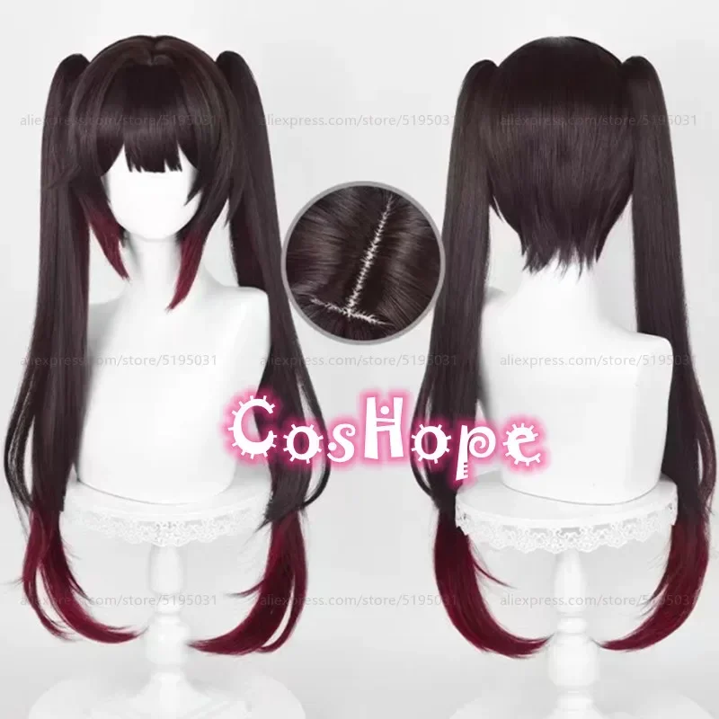 Sparkle Cosplay Wig 72cm Long Brown Red Gradient Wig Cosplay Anime Cosplay Wigs Heat Resistant Synthetic Wigs 1