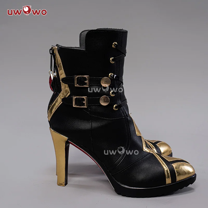 Genshin Impact Cosplay Fatui Harbinger The Knave Arlecchino Costume Boots 4 UWOWO Game Genshin Impact Cosplay Fatui Harbinger The Knave Arlecchino Costume Shoes Boots 4