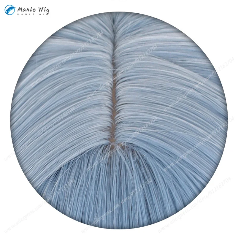 Togawa Sakiko Cosplay Perücke 75cm lang Blau Anime Wigs Hitzebeständige Synthetik Haare + Gratis Perückenkappe 7