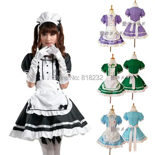 Japanese Lolita Housekeeper Maidservant Restaurant Apron Maid Dress Uniform Outfits Anime Cosplay Costumes 1
