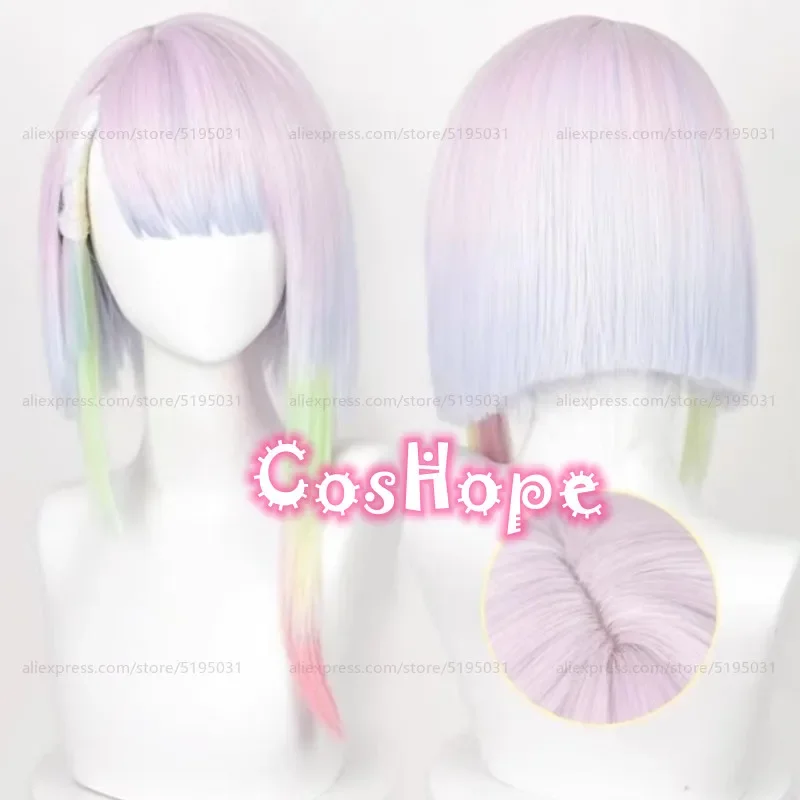 Lucy Cosplay Wig 45cm Short Wig Mixed Color Wigs Cosplay Anime Cosplay Wigs Heat Resistant Synthetic Wigs 1