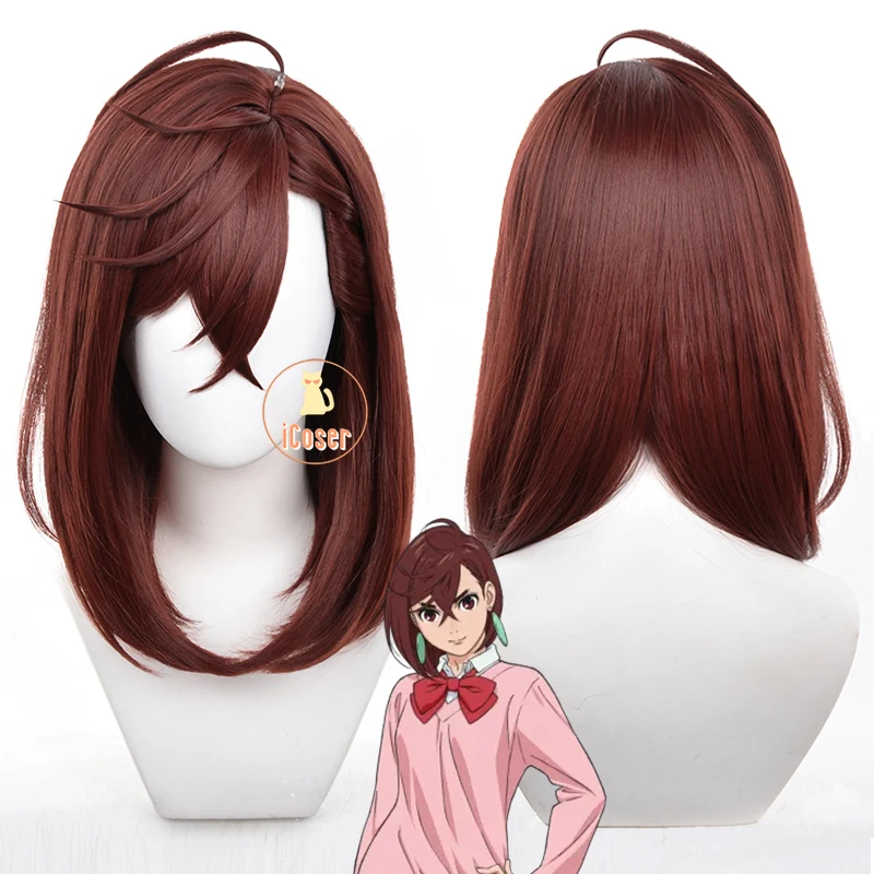 Momo Ayase Cosplay Wig Anime Dandadan Brown Short Hair Jiji Ken Halloween Party for Women Girls Role Play Props Accessory iCoser 1