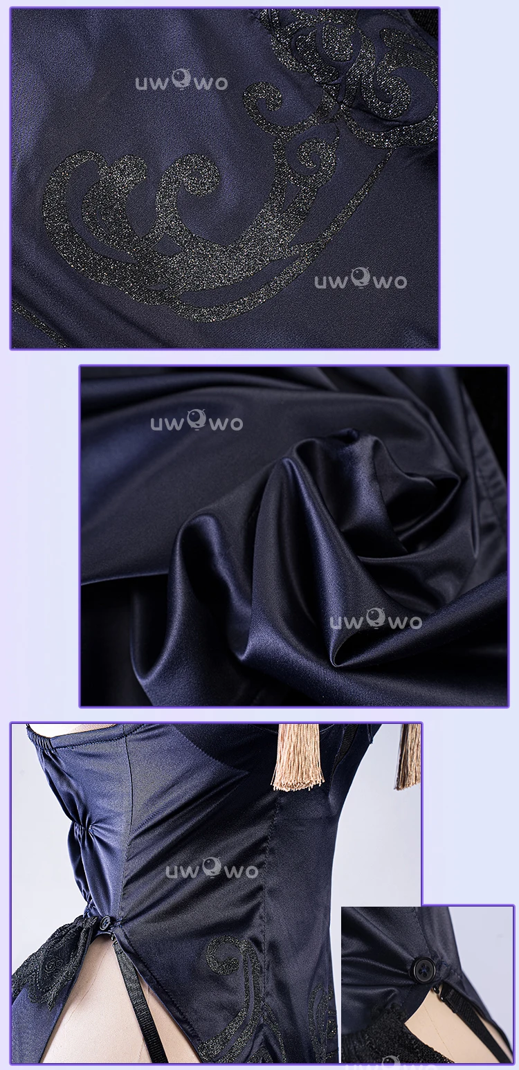 Cheshiree Cosplay Azur Lane Cait Sith Crooner Kostüm mit Schal Halloween 8