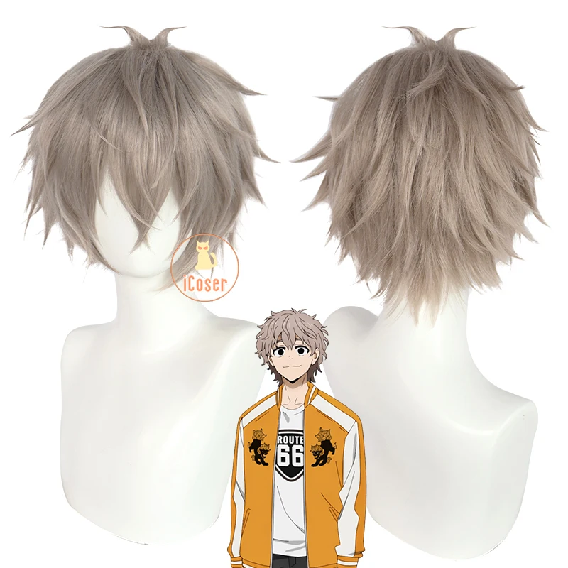 Choji Tomiyama Cosplay Wig Anime WIND BREAKER Short Hair Shishitoren Leader Halloween Party for Women Men Role Play Props iCoser 1