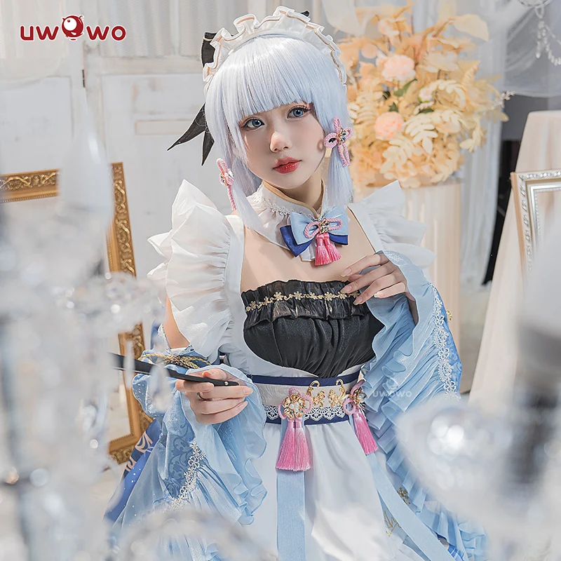 Ayaka Cosplay Maid Dress Kamisato Ayaka Frauen Halloween Kostüme 10 LAST BATCH UWOWO Ayaka Cosplay Maid Costume Genshin Impact Cosplay Maid Dress Maid Ver. Kamisato Ayaka Women Halloween Costumes 1
