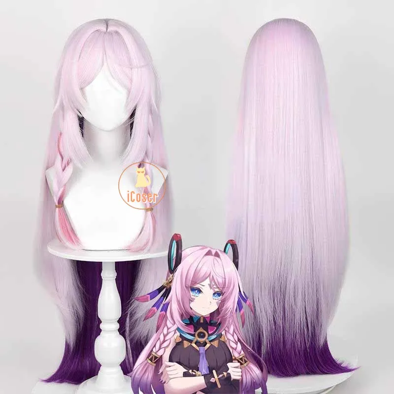 Genshin Impact Citlali Cosplay Wig Pink Purple Long Hair Masters of The Night-Wind Natlan Halloween Party for Women Props iCoser 1