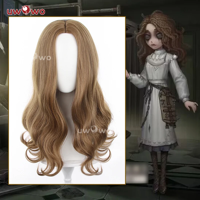 UWOWO Game Identity VPsychologist Ada Mesmer Cosplay Wig  Brown Hair Long Wig 52CM 1