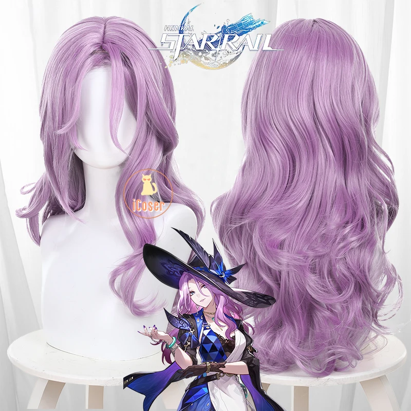 Honkai Star Rail Jade Lady Bonajade Cosplay Wig Purple Long Hair Ten Stonehearts Halloween Party for Women Girls Props iCoser 1