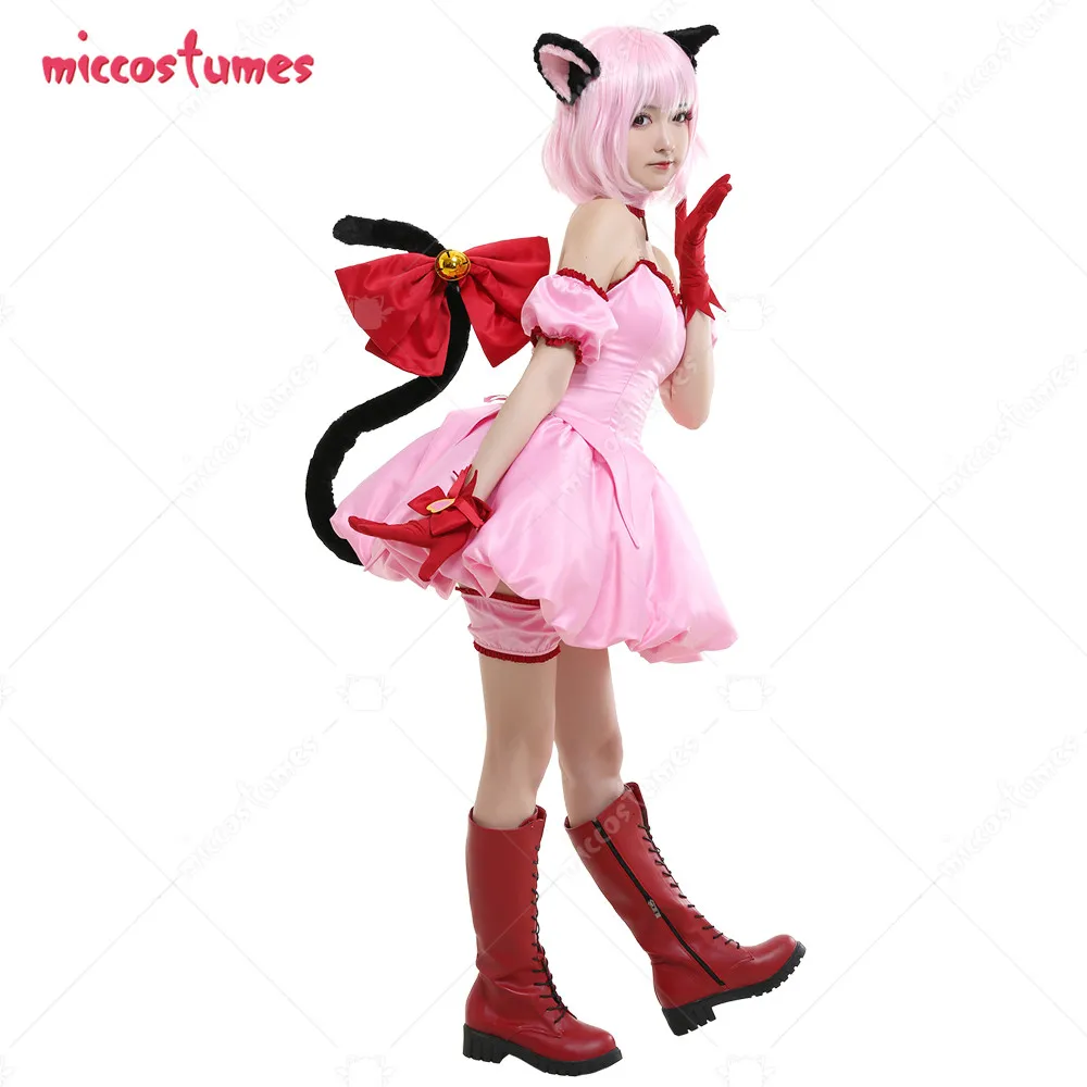 Anime Mew Mew Cosplay Kostüm mit Katzenohren und Schwanz 2
