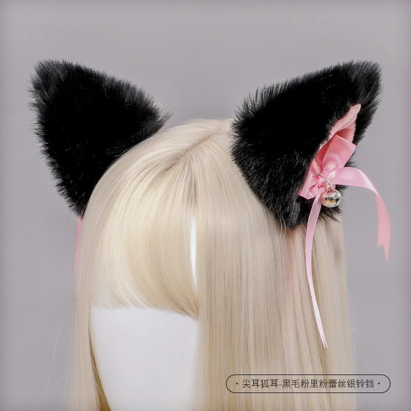 Kawaii Plüsch Katzenohr Haarspangen Lolita süße flauschige Cosplay Anime Stirnbänder Party Kostüm Haaraccessoires 6