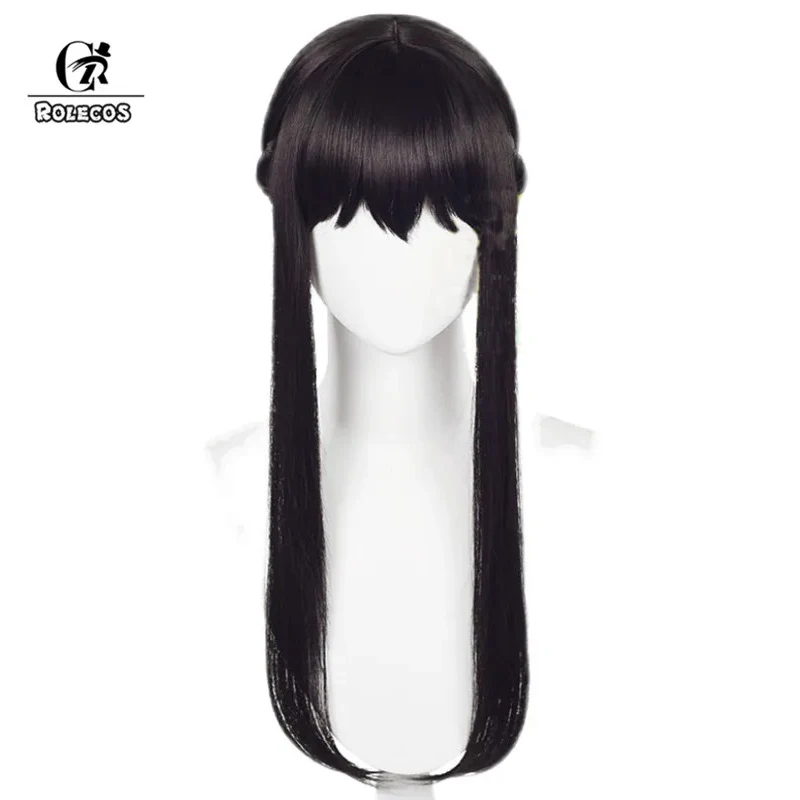 ROLECOS Anime Yor Forger Cosplay Wig Yor Forger Cosplay Wig Killer Assassin Black Long Heat Resistant Synthetic Hair 1