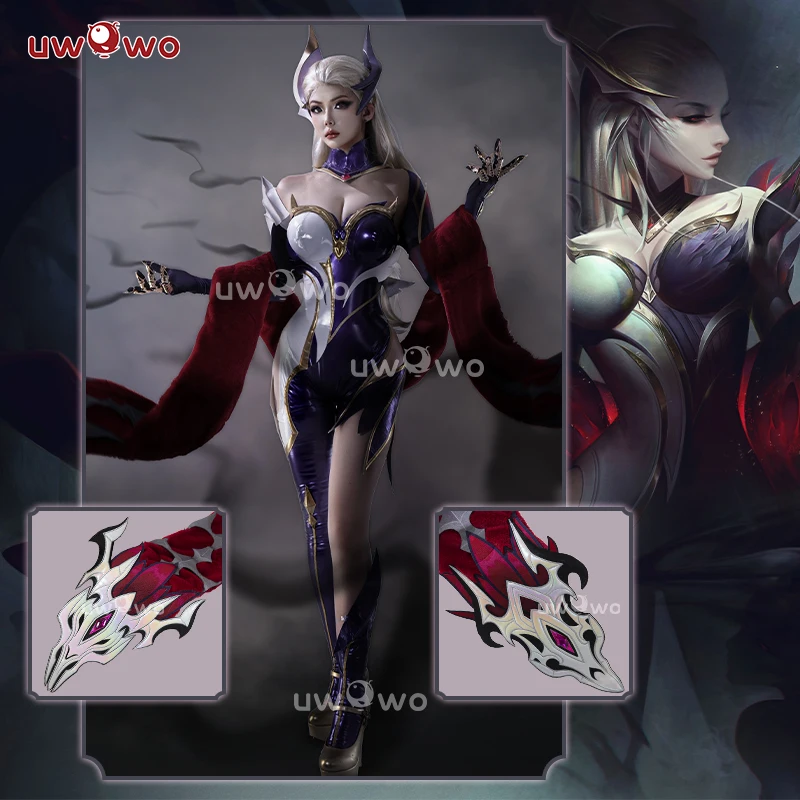 PRE SALE UWOWO Evelynn Cosplay League of Legends/LOL: Coven Evelynn Cosplay Costume Bodysuit With Headpiece Halloween Cos 1