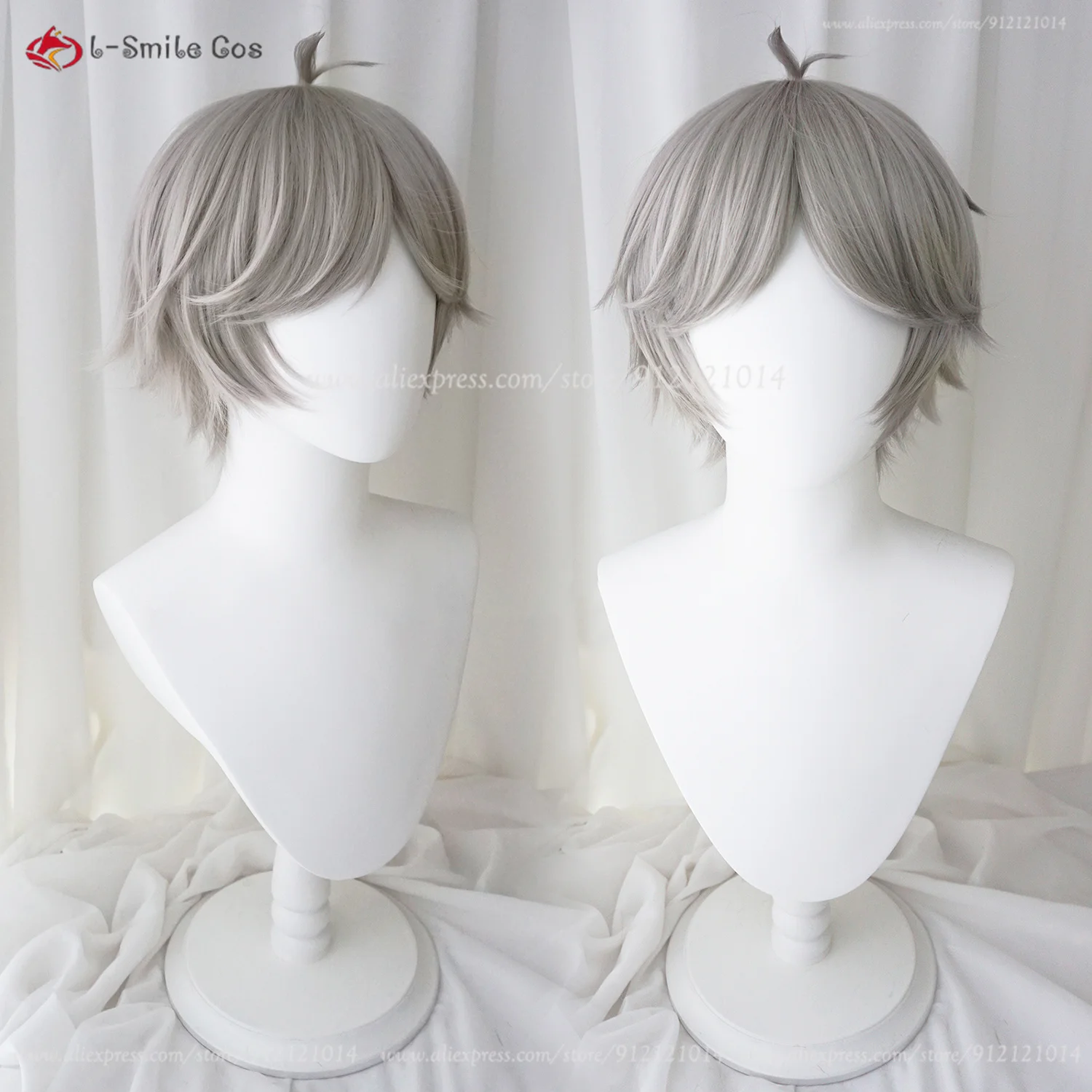 Anime Koushi Sugawara Cosplay Wig 30cm Short Silver Gray Sugawara Koushi Wigs Heat Resistant Synthetic Hair Halloween Party Wig 1